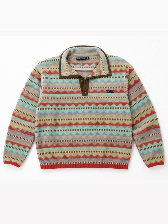 Patagonia Sweaters - Vintage 90s Patagonia Gargoyle Synchilla Aztec Print Snap T Fleece Pullover S